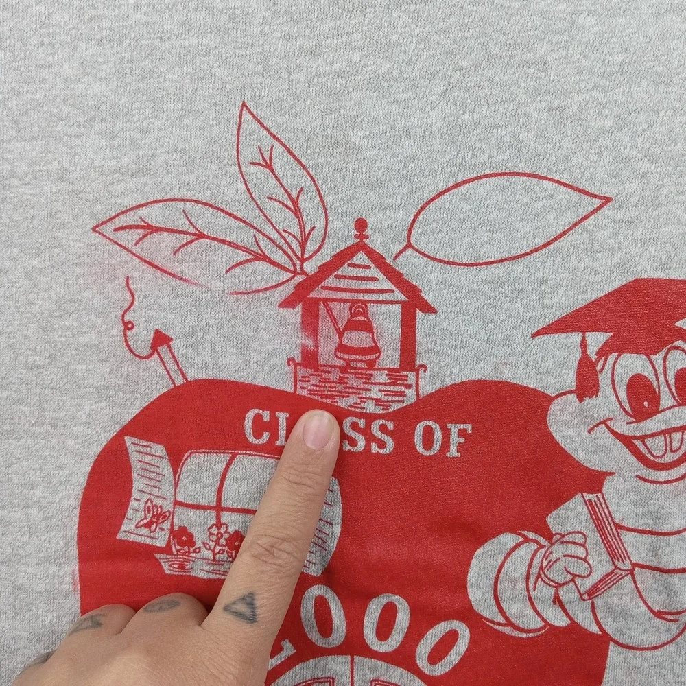 Vintage Screen Stars Shirt Youth 10-12 Class‎ 2000 USA Y2K Apple Worm School 639